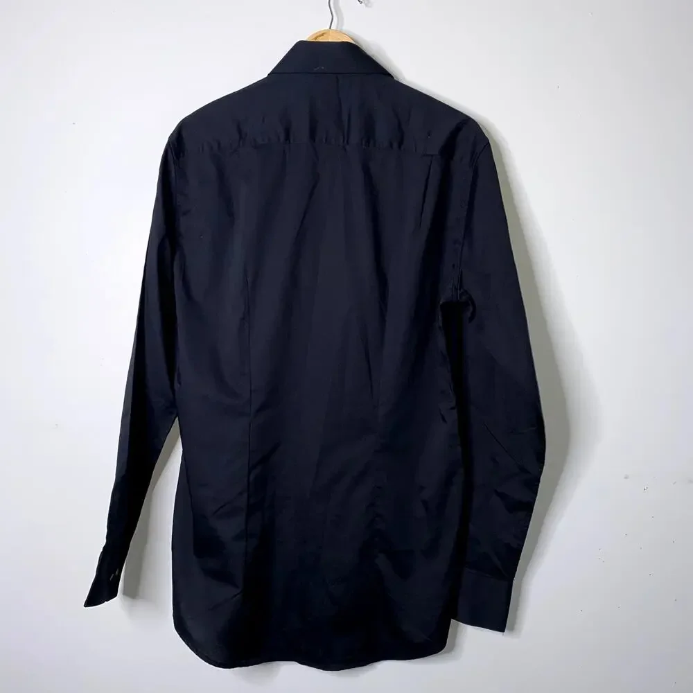Vince Camuto Dress Shirt Mens 16 Black Slim Fit NEW WITH TAG !
